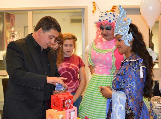 Magician Darren Brand with Nisha Anil