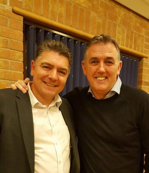 Magician Darren Brand with Owen Coyle
